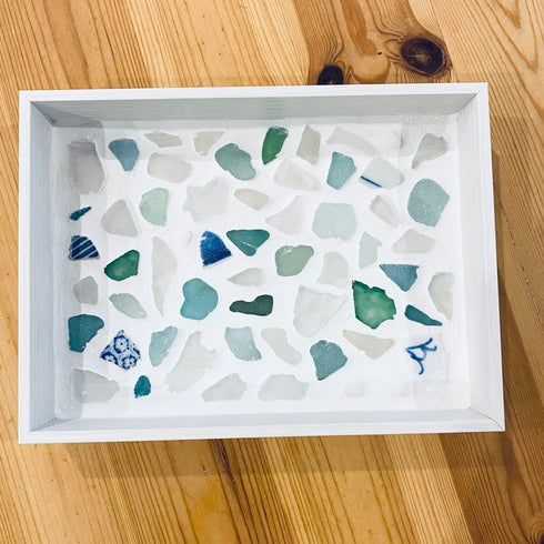 琵琶湖グラスタイルトレイ 壁飾りや小物入れにも。