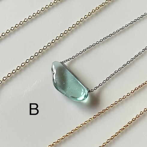 琵琶湖グラス つやつやネックレス A/B/C/D