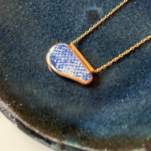 琵琶湖グラス 陶器ネックレス A/B