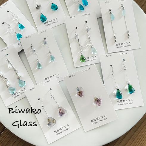 琵琶湖グラス ピアス