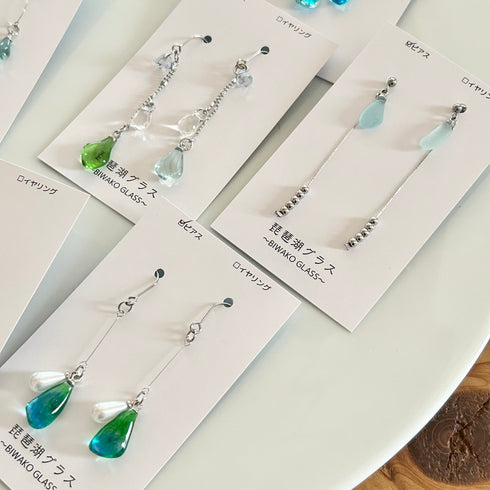 琵琶湖グラス ピアス