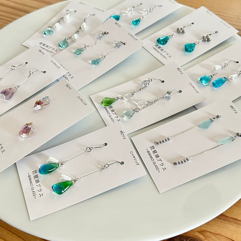 琵琶湖グラス ピアス