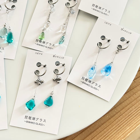 琵琶湖グラス イヤリング