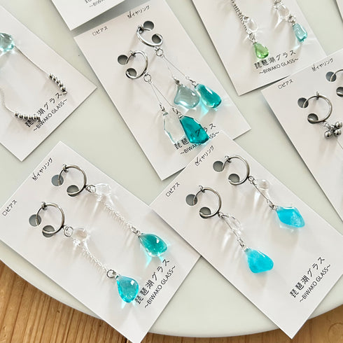 琵琶湖グラス イヤリング