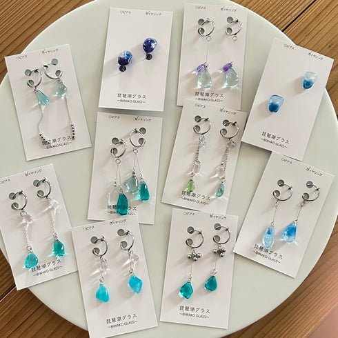 琵琶湖グラス イヤリング
